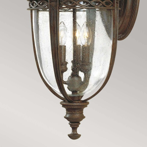 Elstead English Bridle Außen-Wandleuchte E14 3-fach 62cm Britische Bronze IP44