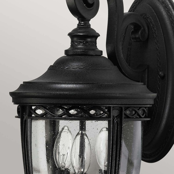 Elstead English Bridle Außen-Wandleuchte E14 3-fach 50cm Schwarz IP44