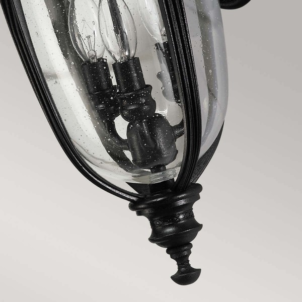 Elstead English Bridle Außen-Wandleuchte E14 3-fach 50cm Schwarz IP44