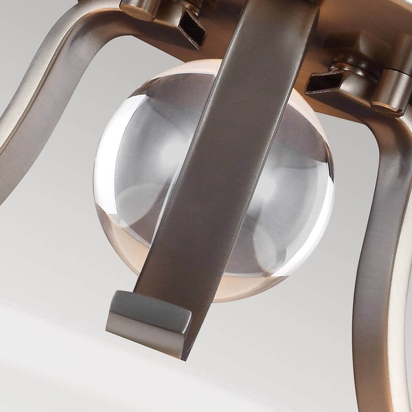 Elstead Evington Deckenleuchte E27 2-fach Satiniertes Nickel