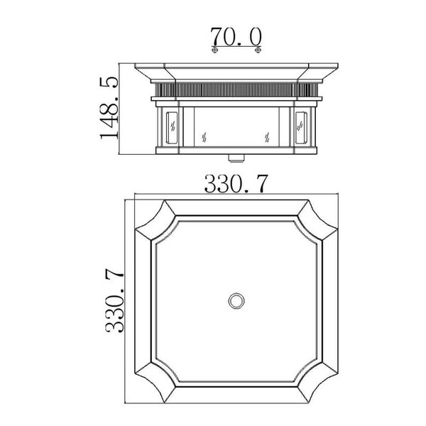 Elstead Federal Außen-Wandleuchte E14 2-fach Vergoldete Bronze IP44 Anti-Meerwasser