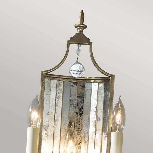 Elstead Gianna Wandleuchte E14 3-fach Vergoldetes Silber