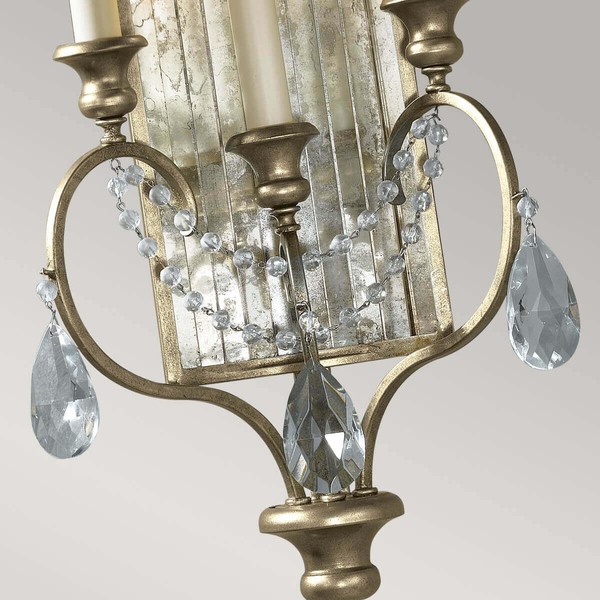 Elstead Gianna Wandleuchte E14 3-fach Vergoldetes Silber