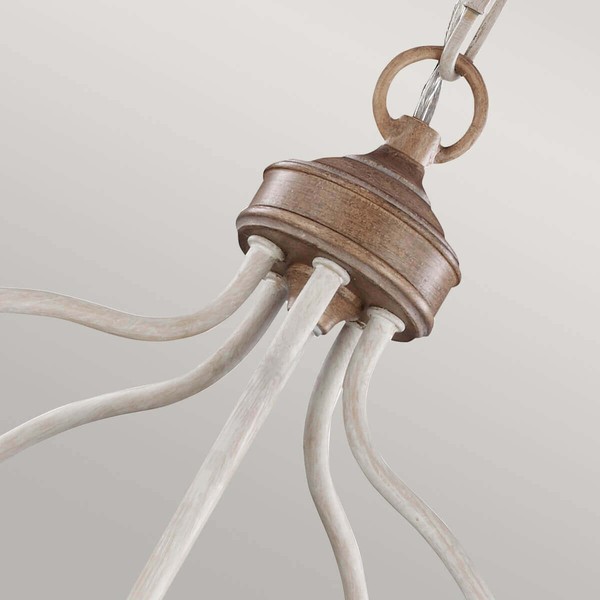 Elstead Hartsville Kronleuchter E14 5-fach Chalk Washed, Beachwood