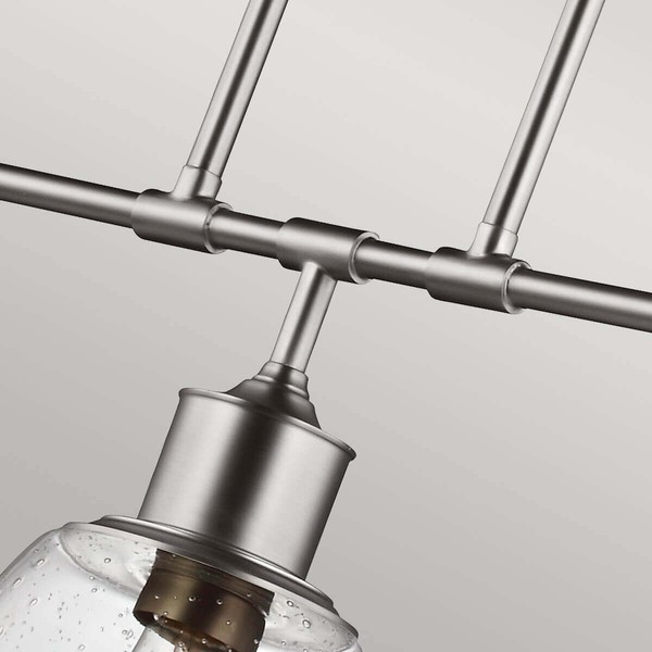 Elstead Hobson Kronleuchter E27 3-fach Satiniertes Nickel