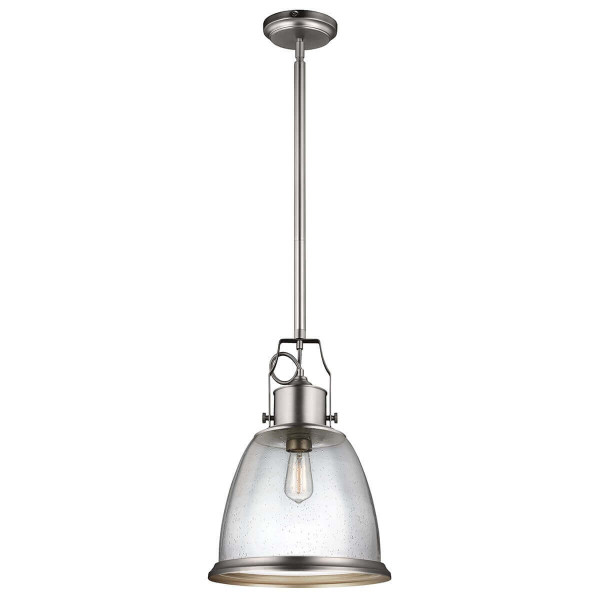 Elstead Hobson Hängeleuchte E27 52cm Satiniertes Nickel