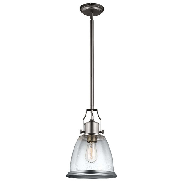 Elstead Hobson Hängeleuchte E27 36cm Satiniertes Nickel