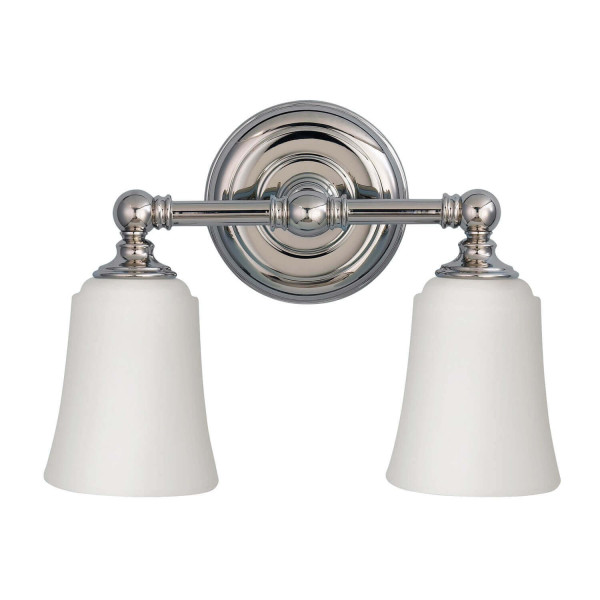 Elstead Huguenot Lake LED Wandleuchte G9 2-fach Poliertes Chrom IP44