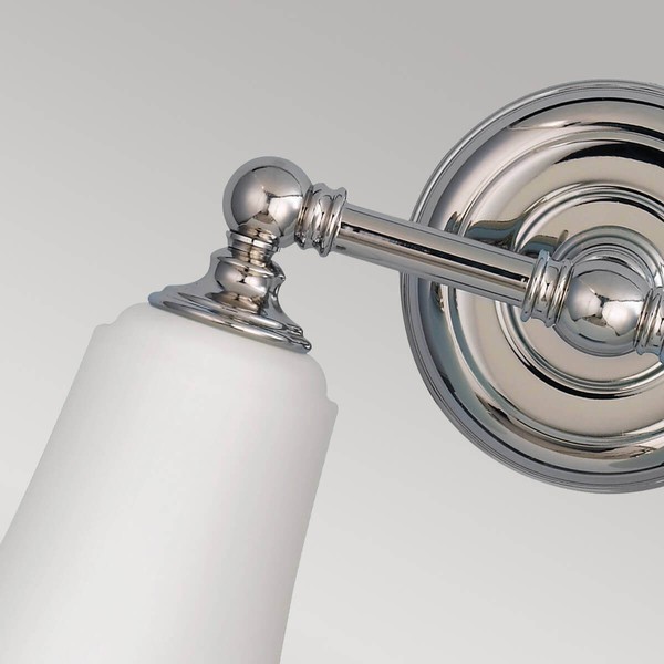 Elstead Huguenot Lake LED Wandleuchte G9 2-fach Poliertes Chrom IP44
