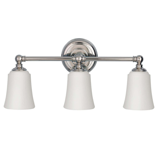 Elstead Huguenot Lake LED Wandleuchte G9 3-fach Poliertes Chrom IP44