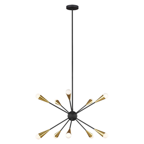 Elstead Jax LED Kronleuchter G9 10-fach Mitternachtsschwarz