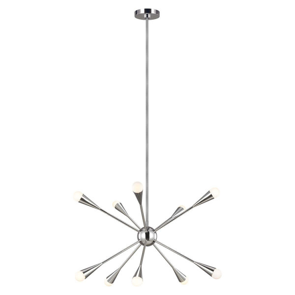 Elstead Jax LED Kronleuchter G9 10-fach Poliertes Nickel