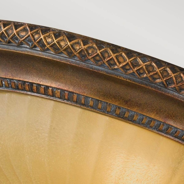 Elstead Kelham Hall Deckenleuchte E27 2-fach 18cm Florenz Gold, Britische Bronze