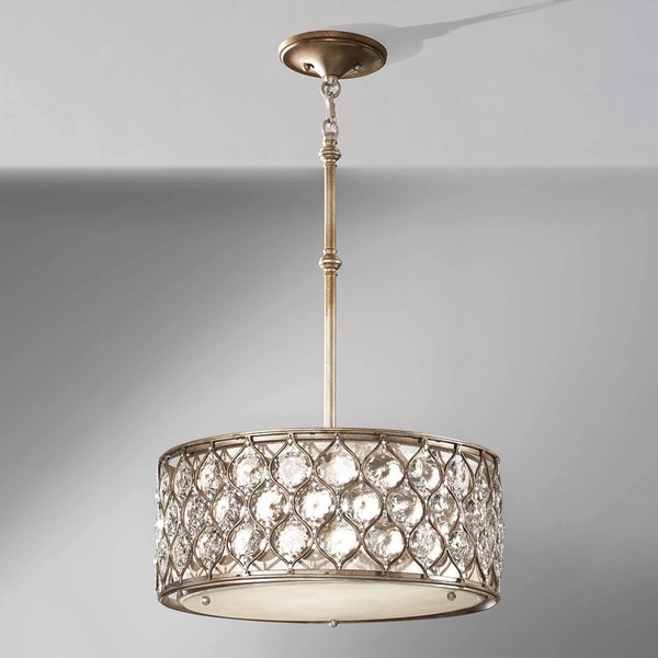 Elstead Lucia Hängeleuchte E27 3-fach 20cm Brüniertes Silber