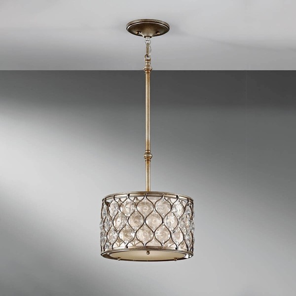 Elstead Lucia Hängeleuchte E27 20cm Brüniertes Silber