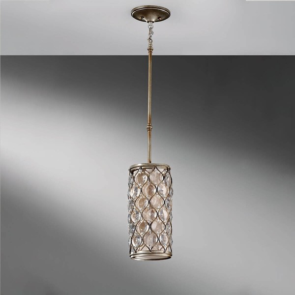 Elstead Lucia Hängeleuchte E27 35cm Brüniertes Silber