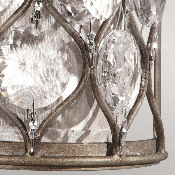 Elstead Lucia Wandleuchte E14 Brüniertes Silber