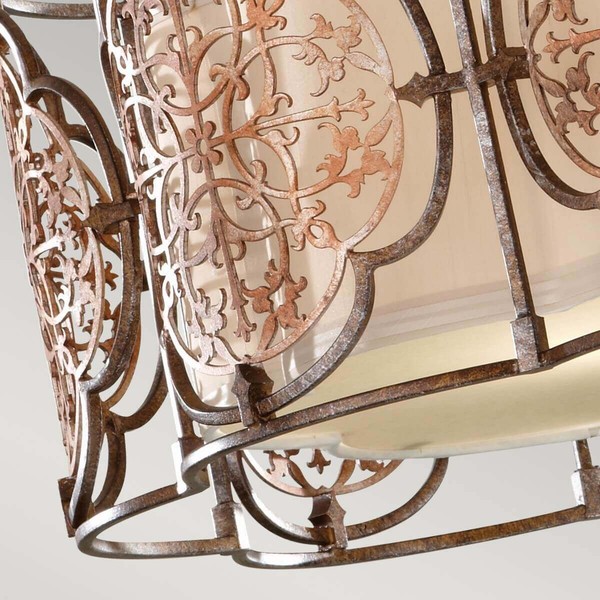 Elstead Marcella Deckenleuchte E27 3-fach Britische Bronze, oxidierte Bronze