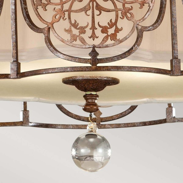 Elstead Marcella Deckenleuchte E27 3-fach Britische Bronze, oxidierte Bronze