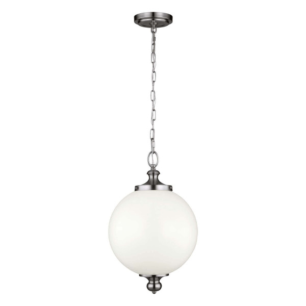 Elstead Parkman Hängeleuchte E27 49cm Poliertes Nickel