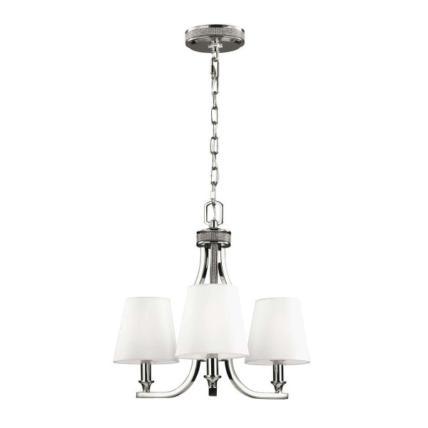 Elstead Pave Kronleuchter E14 3-fach Poliertes Nickel
