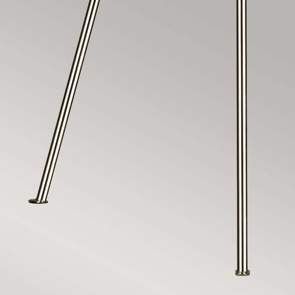 Elstead Penny Stehleuchte E27 Poliertes Nickel Weiß