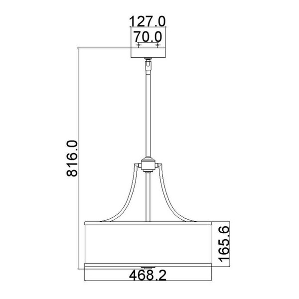 Elstead Prospect Park Hängeleuchte E27 4-fach Satin Nickel, Chrom