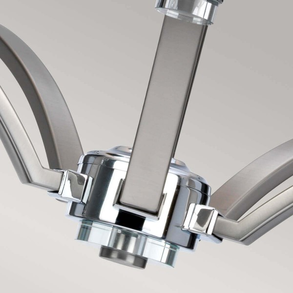 Elstead Prospect Park Kronleuchter E27 5-fach Satin Nickel, Chrom