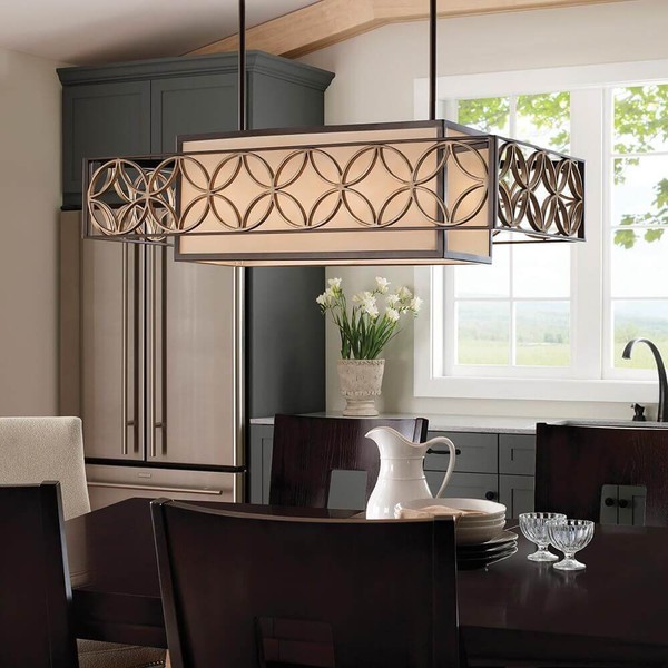 Elstead Remy Kronleuchter E27 4-fach Heritage Bronze, parisserie Gold