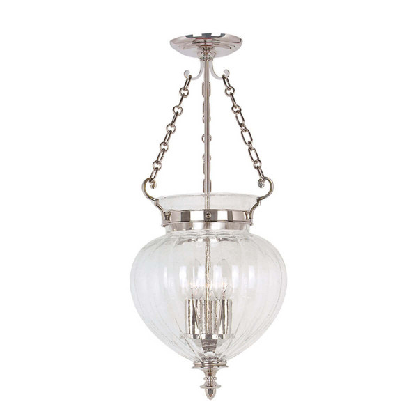 Elstead Finsbury Park Hängeleuchte E14 3-fach Medium Poliertes Nickel