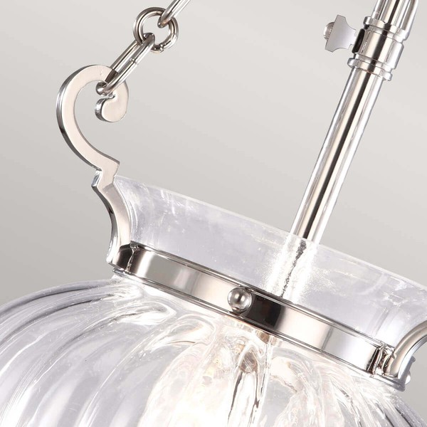 Elstead Finsbury Park Hängeleuchte E14 3-fach Small Poliertes Nickel