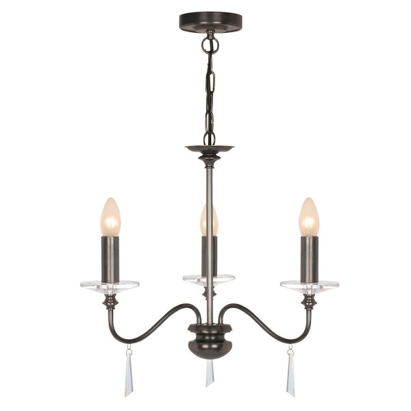 Elstead Finsbury Park Kronleuchter E14 3-fach Alte Bronze