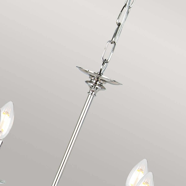 Elstead Finsbury Park Kronleuchter E14 6-fach Poliertes Nickel