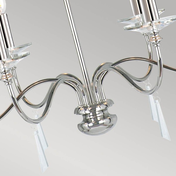 Elstead Finsbury Park Kronleuchter E14 6-fach Poliertes Nickel