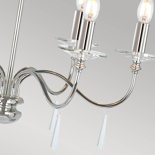 Elstead Finsbury Park Kronleuchter E14 6-fach Poliertes Nickel