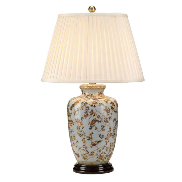 Elstead Gold Birds Tischleuchte E27 Gold Creme, Made in UK