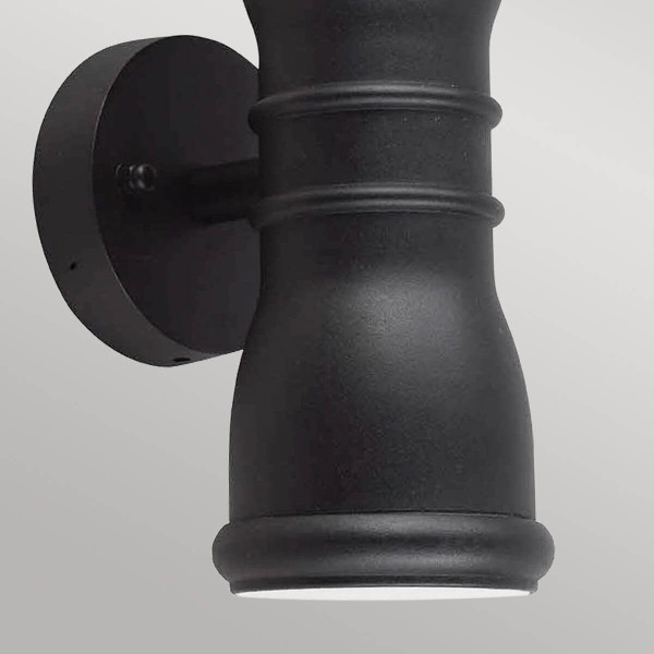 Elstead Malvern LED Außen-Wandleuchte GU10 2-fach Schwarz IP44