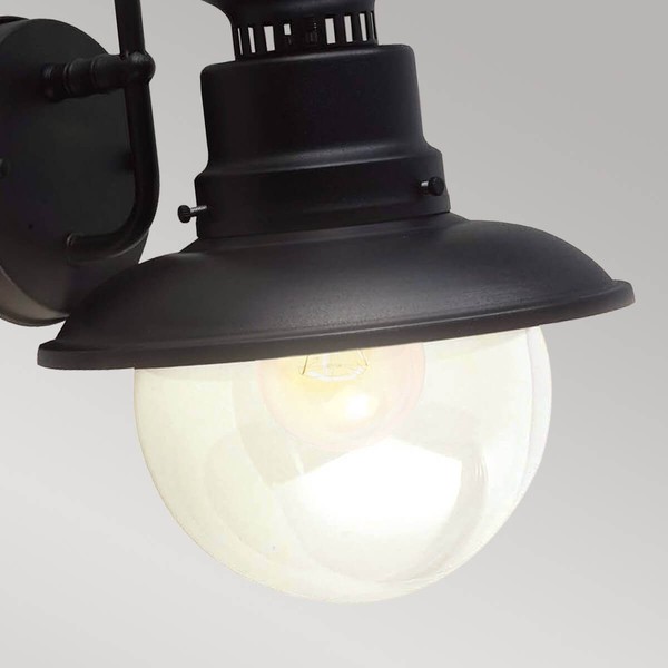 Elstead Shipston Außen-Wandleuchte E27 Schwarz IP44
