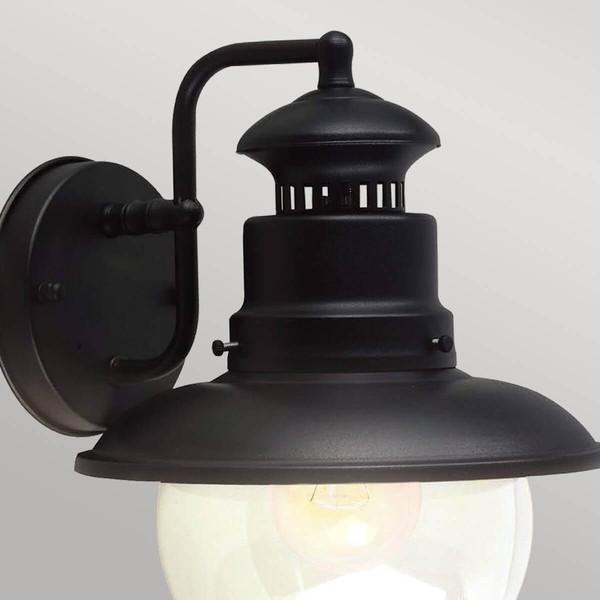 Elstead Shipston Außen-Wandleuchte E27 Schwarz IP44