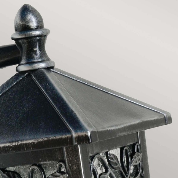 Elstead Winchcombe Außen-Wandleuchte E27 Schwarz-Silber IP44