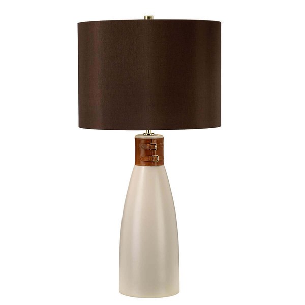 Elstead Hammersmith Tischleuchte E27 71cm Taupe Braun, Made in UK