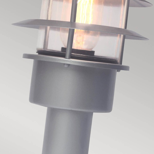 Elstead Helsingor Außen-Stehleuchte E27 31cm Edelstahl, silber IP44