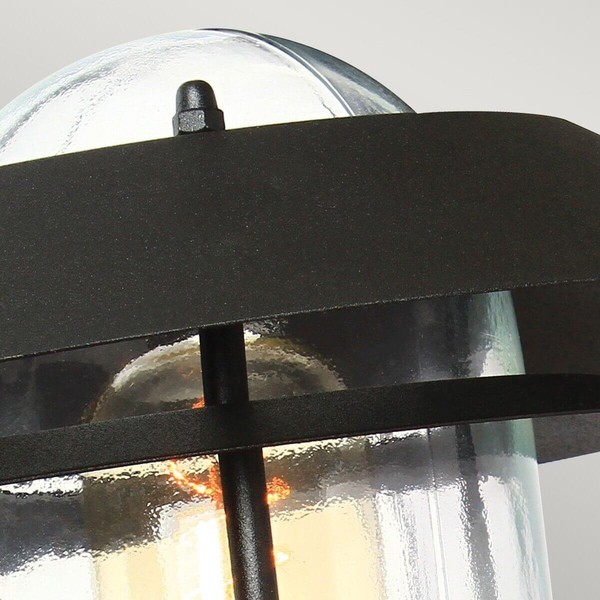 Elstead Helsingor Außen-Wandleuchte Sensor E27 24cm Schwarz IP44