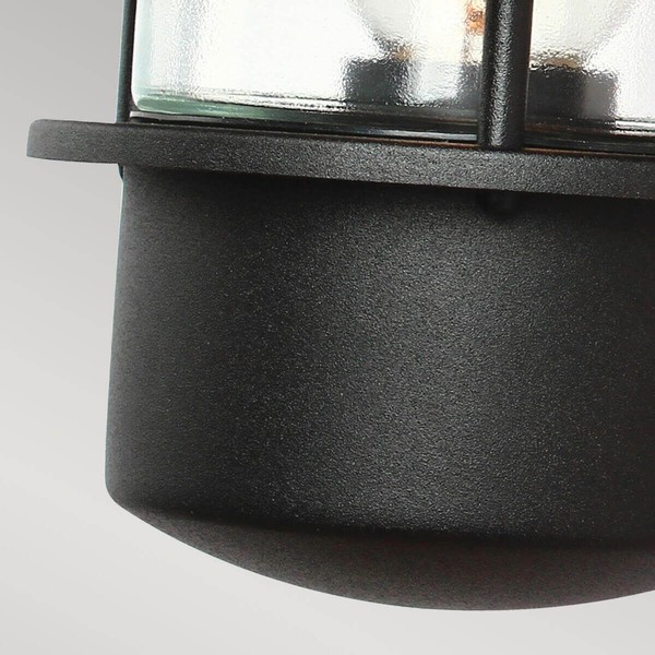 Elstead Helsingor Außen-Wandleuchte Sensor E27 24cm Schwarz IP44