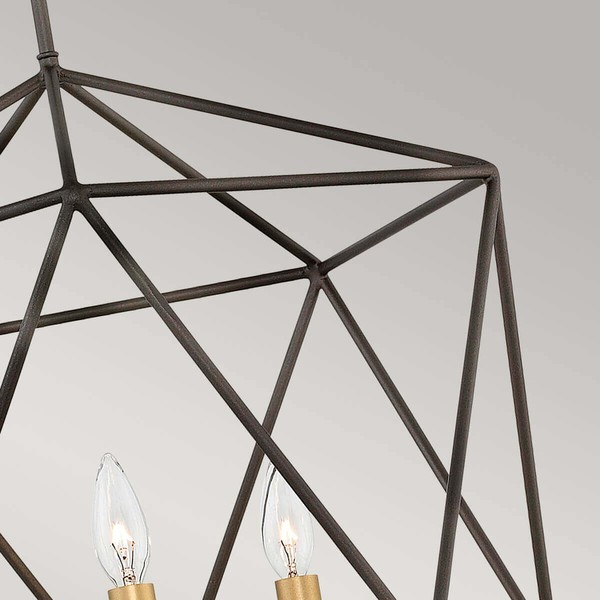 Elstead Astrid Hängeleuchte E14 3-fach Metallische, matte Bronze