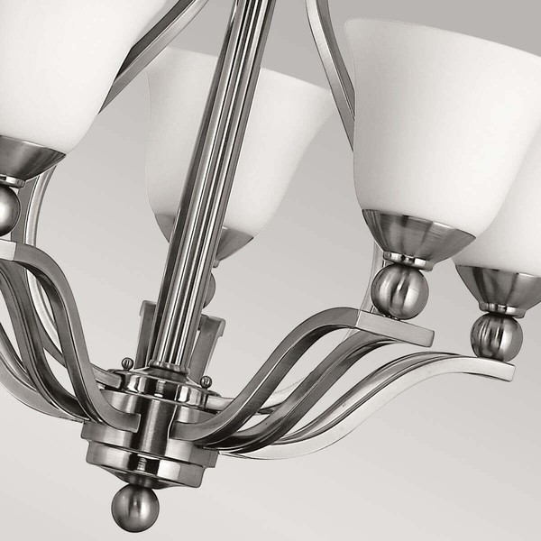 Elstead Bolla Kronleuchter E27 5-fach Nickel gebürstet