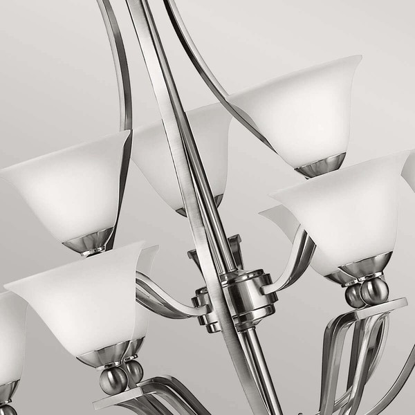 Elstead Bolla Kronleuchter E27 9-fach Nickel gebürstet
