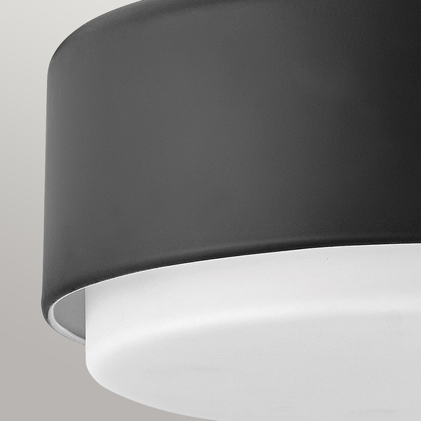 Elstead Cedric Deckenleuchte E27 2-fach Schwarz Opal
