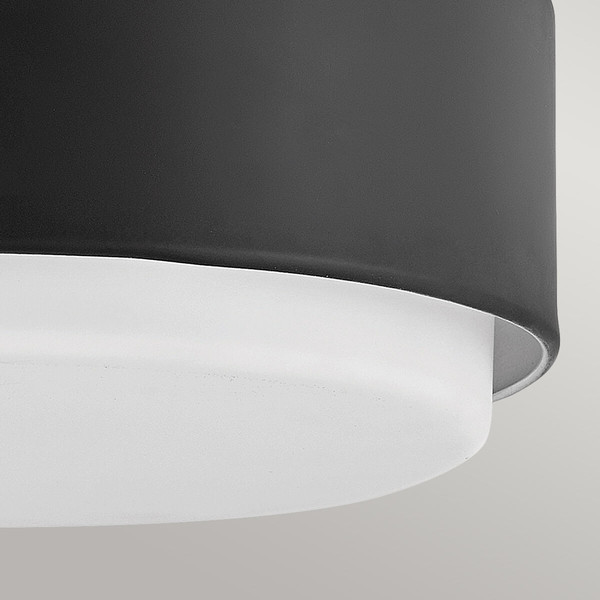 Elstead Cedric Deckenleuchte E27 2-fach Schwarz Opal