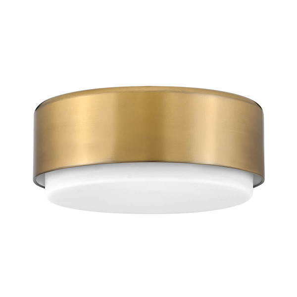 Elstead Cedric Deckenleuchte E27 2-fach Lackiertes Messing Opal